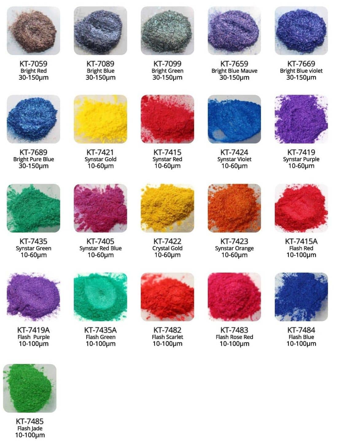 Synthetic Mica Color Series Synthetic Mica Color Series