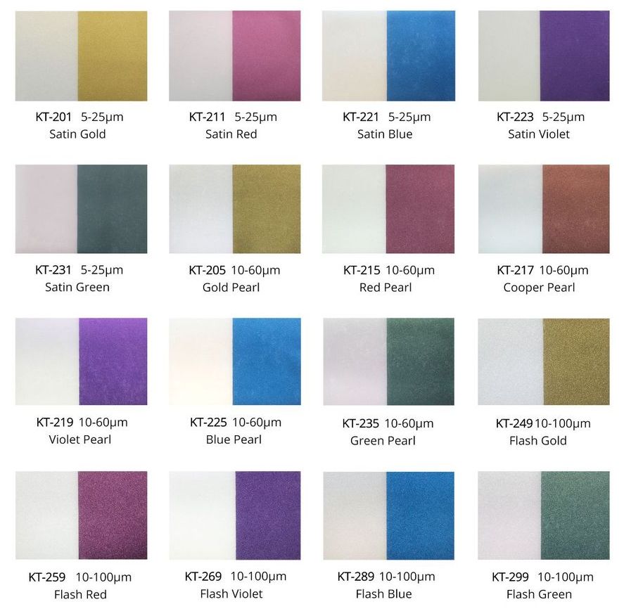 Interference Pearl Pigment Color Chart-1 Interference Pearl Pigment Color Chart-1