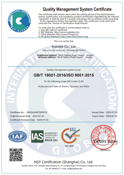 ISO certification