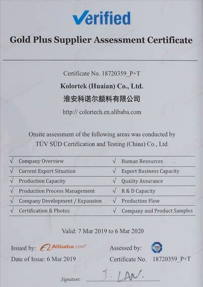 T&Uuml;V S&Uuml;D Certificate