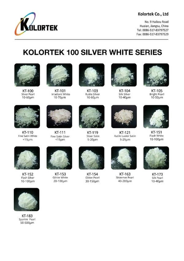 kolortek 100 Silver White Series