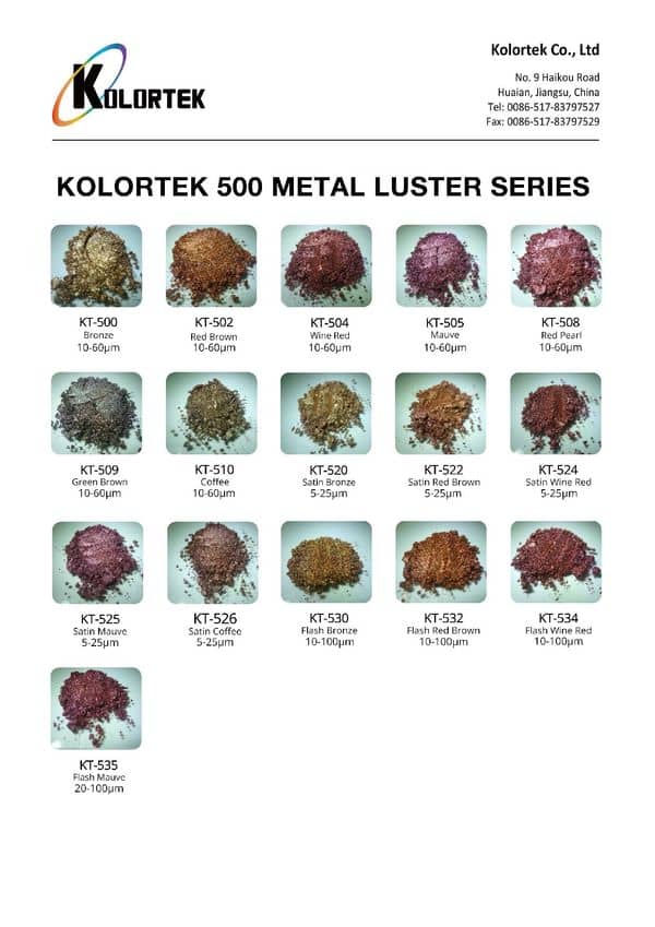 kolortek 500 Metal Luster Series