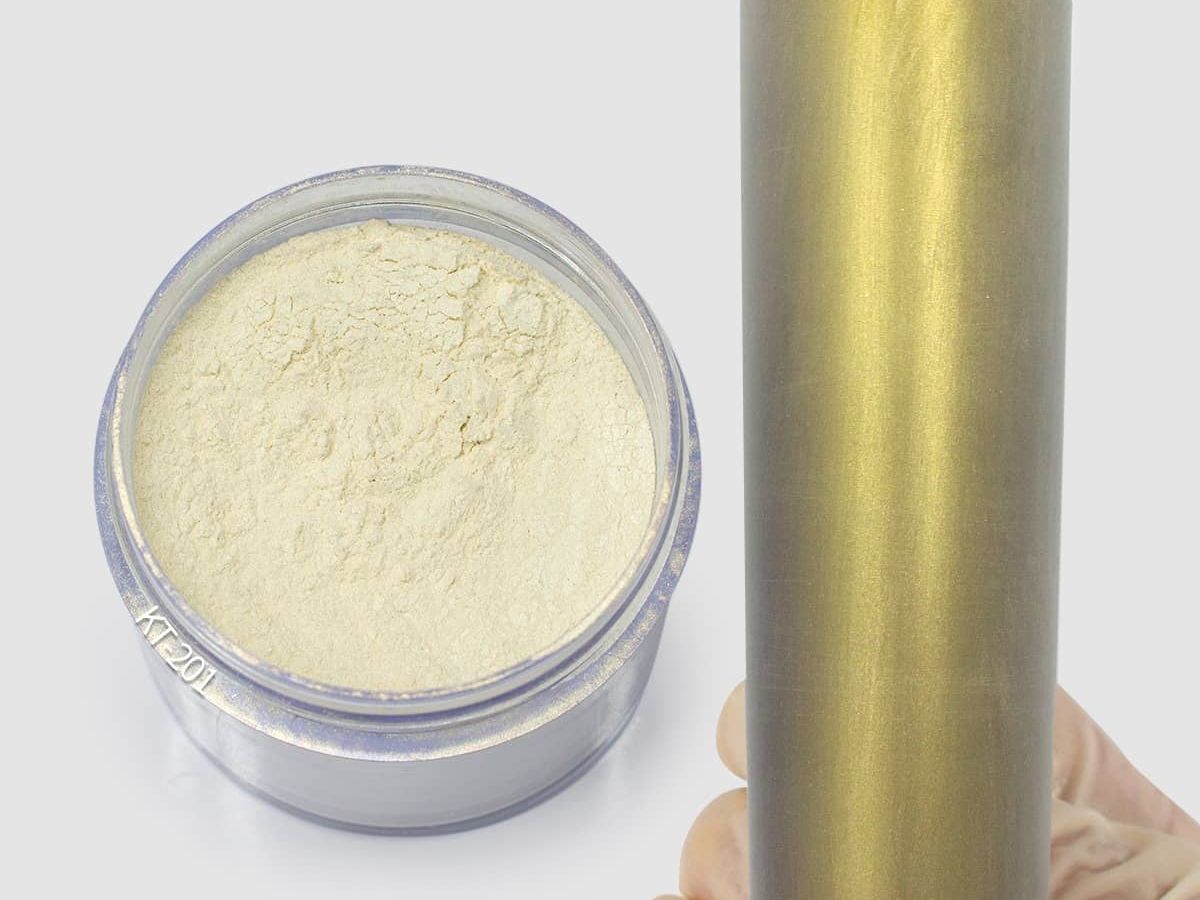 KT-201 Satin Gold Mica Pigment — Iriodin 201 Equivalent, Fine Particle - Kolortek