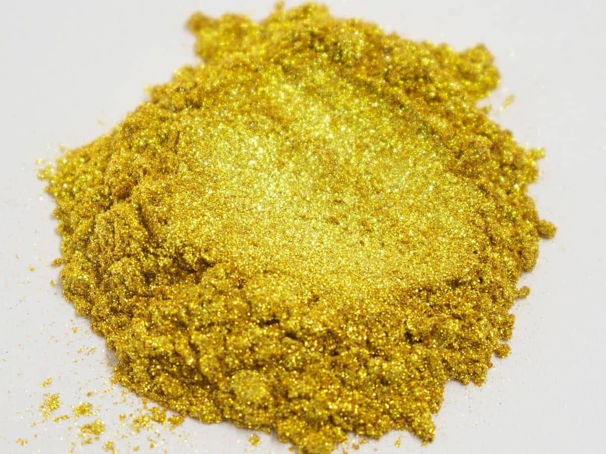 flash yellow gold Synthetic Mica