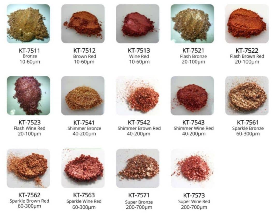 wine red metallic mica powder