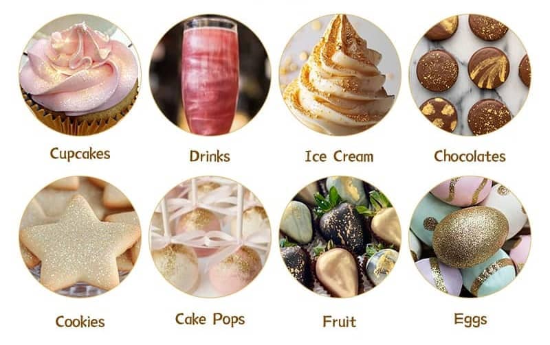 Edible Luster Dust Applications