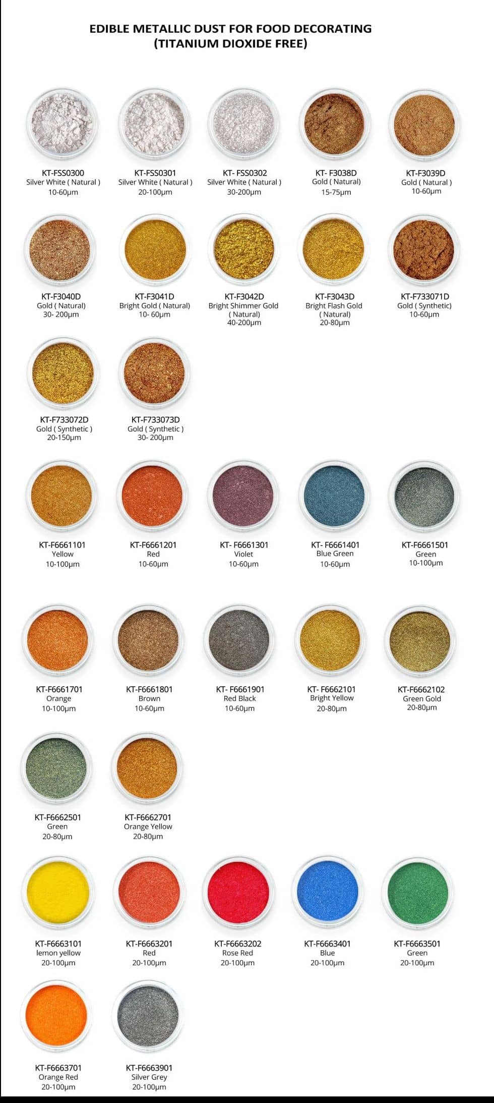 titanium free edible glitters titanium free edible glitters