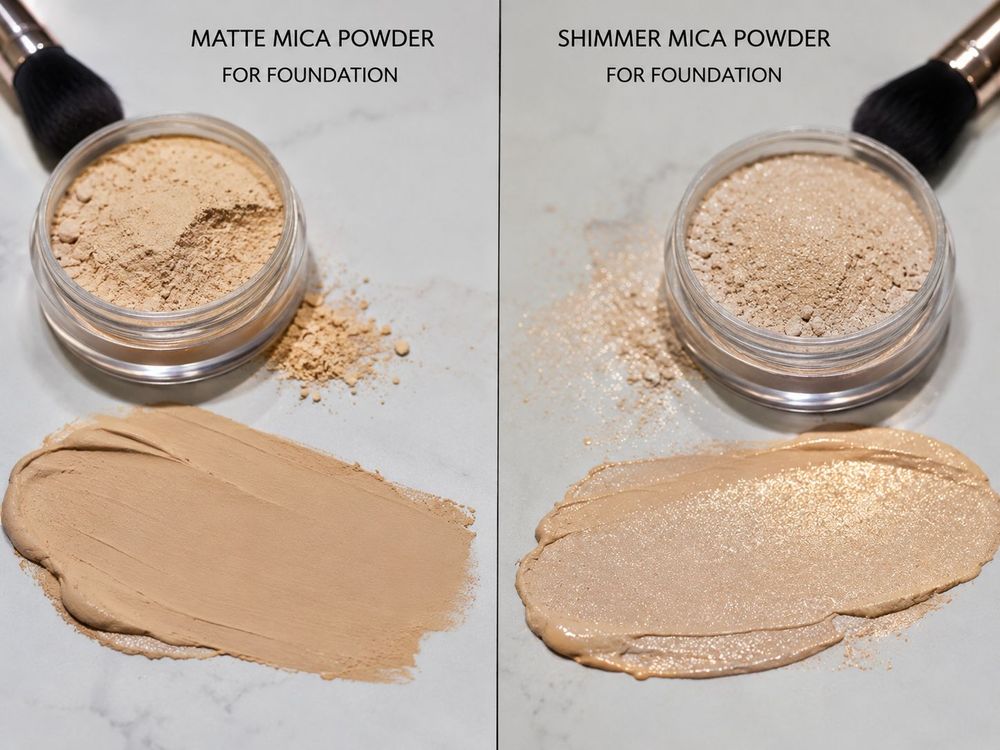 Matte Mica Powder vs Shimmer Mica Powder for Foundation