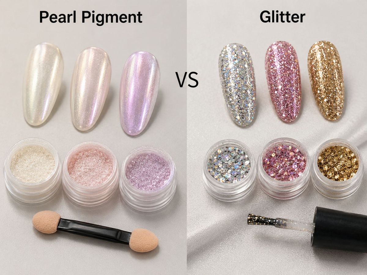 How to Choose Between Pearl Pigment and Glitter for Nails