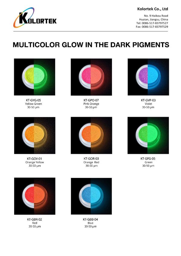 Glow in the Dark Pigments