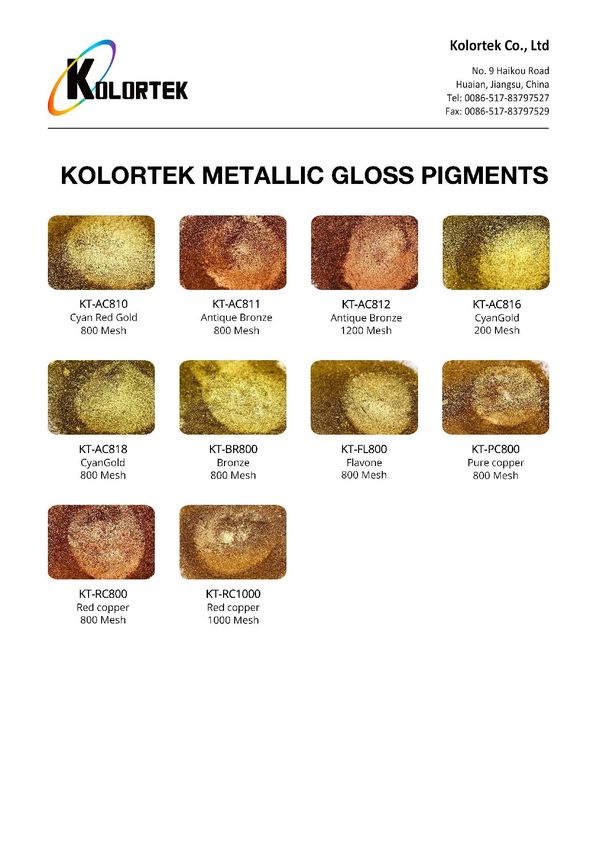 Gold Bronze Pigments