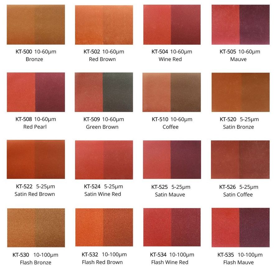 metallic luster mica pigment color card metallic luster mica pigment color card