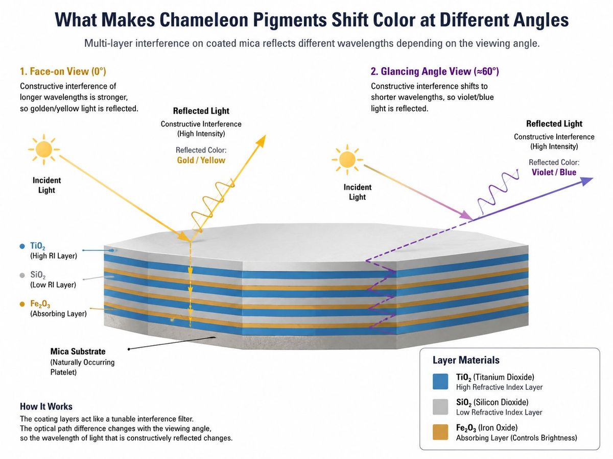 Chameleon pigment principle Chameleon pigment principle